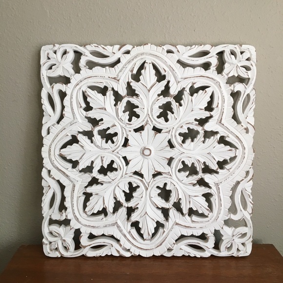 Wall Decor | Boho Farmhouse White Wood Wall Decor | Poshmark
